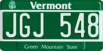 VT license plate JGJ548