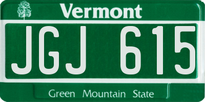 VT license plate JGJ615