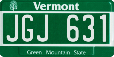 VT license plate JGJ631