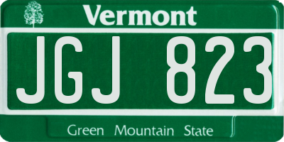 VT license plate JGJ823