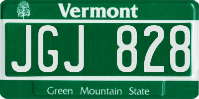 VT license plate JGJ828