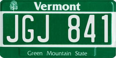 VT license plate JGJ841