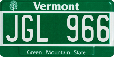 VT license plate JGL966