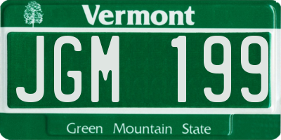 VT license plate JGM199