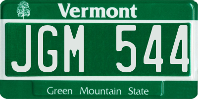VT license plate JGM544