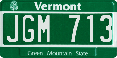 VT license plate JGM713