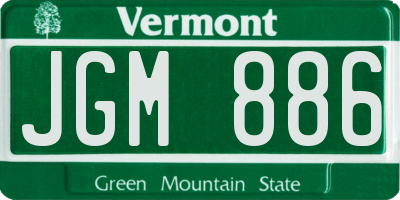 VT license plate JGM886