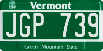 VT license plate JGP739