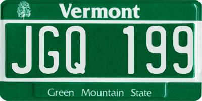VT license plate JGQ199
