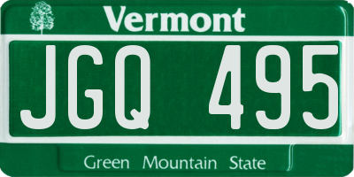 VT license plate JGQ495
