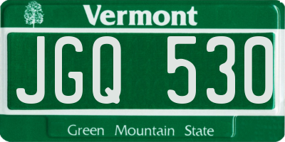 VT license plate JGQ530