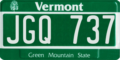 VT license plate JGQ737