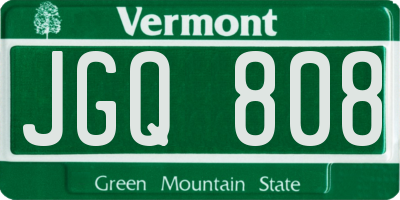 VT license plate JGQ808