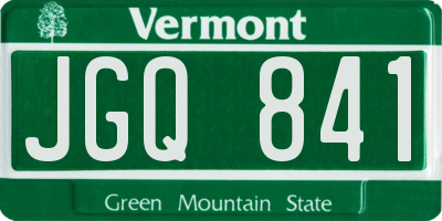 VT license plate JGQ841