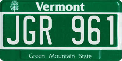 VT license plate JGR961