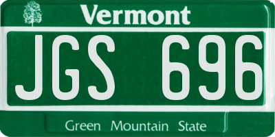 VT license plate JGS696