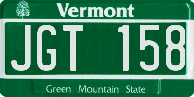VT license plate JGT158