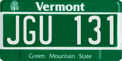 VT license plate JGU131