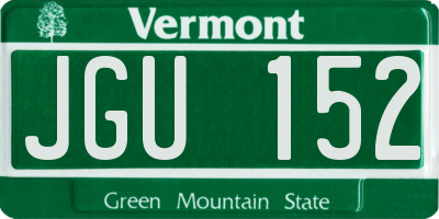 VT license plate JGU152