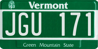 VT license plate JGU171