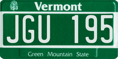 VT license plate JGU195