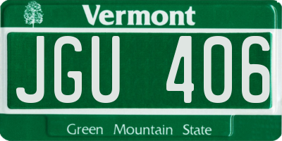 VT license plate JGU406