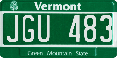 VT license plate JGU483