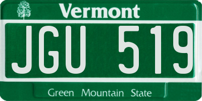 VT license plate JGU519