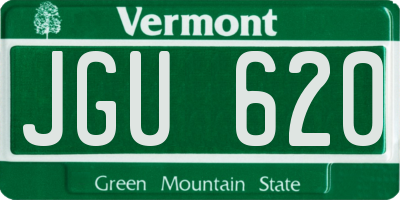 VT license plate JGU620