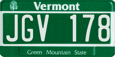 VT license plate JGV178