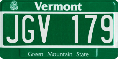 VT license plate JGV179