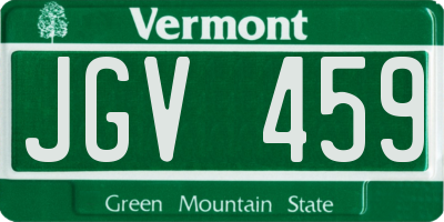 VT license plate JGV459