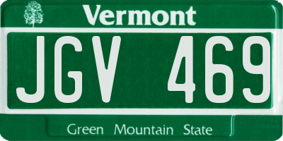 VT license plate JGV469