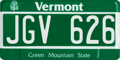 VT license plate JGV626