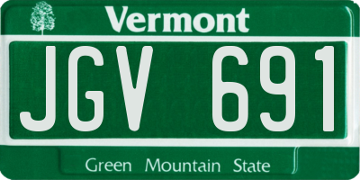VT license plate JGV691