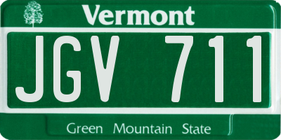 VT license plate JGV711