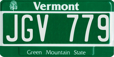 VT license plate JGV779