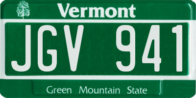 VT license plate JGV941