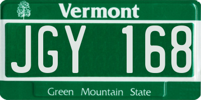 VT license plate JGY168