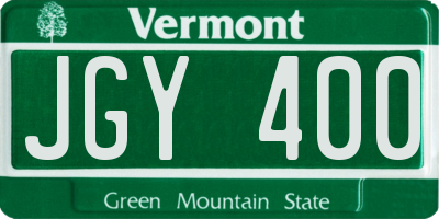 VT license plate JGY400