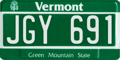 VT license plate JGY691