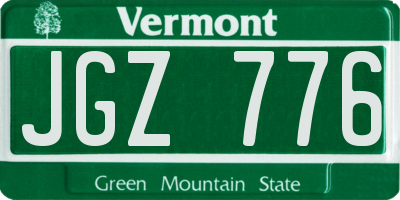 VT license plate JGZ776