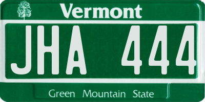 VT license plate JHA444