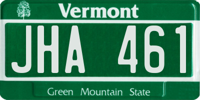 VT license plate JHA461