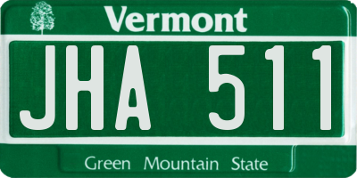 VT license plate JHA511