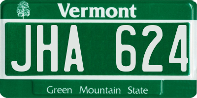 VT license plate JHA624