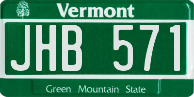 VT license plate JHB571