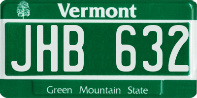 VT license plate JHB632