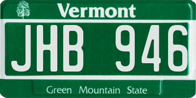 VT license plate JHB946