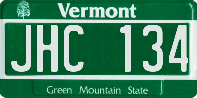 VT license plate JHC134